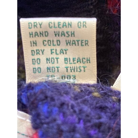 Colter Bay Int Vintage Multicolor Cardigan Pullover Sweater L 2 pocket 5 button - Picture 7 of 16